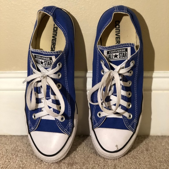 Royal Blue Low Top Converse - Picture 1 of 5